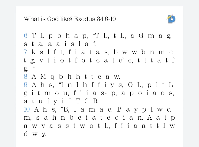 First Letters Only
