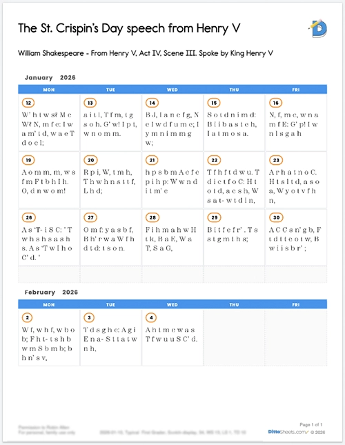 Planning Calendar
