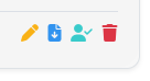 content buttons card view